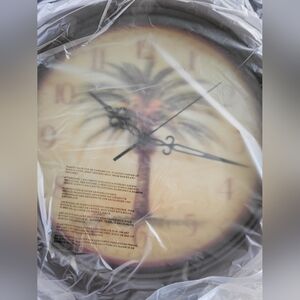 Palm tree wall clock